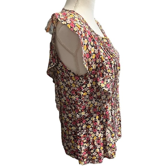 Sanctuary Clementine Ruffle Rayon Floral Print Blouse Size Small - Picture 2 of 12